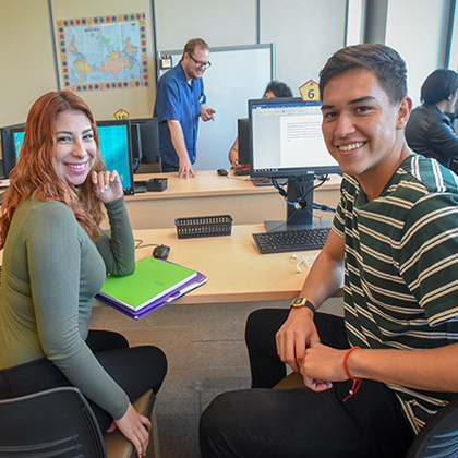 Students registering online