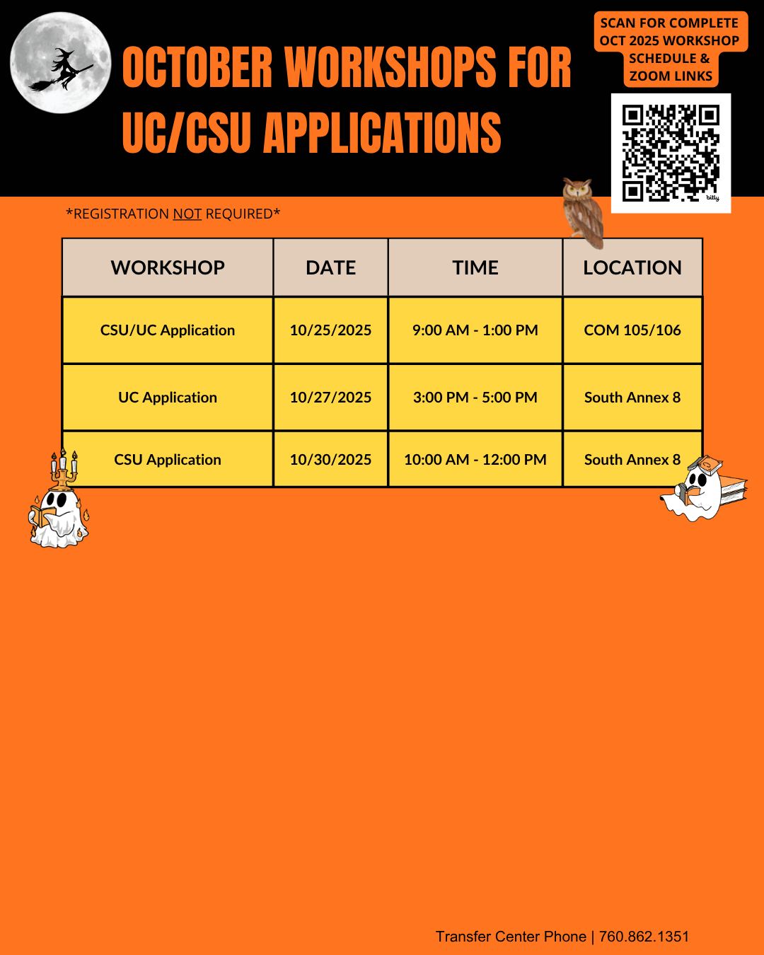 Oct 25 Workshops